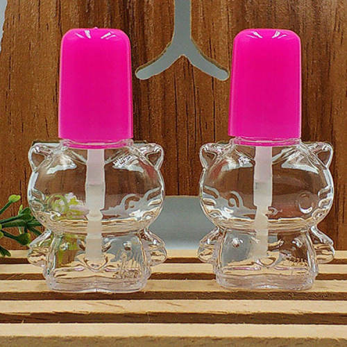 Kitten-type children's plastic nail polish bottle water-based nail polish bottle PETG material with brush plastic empty