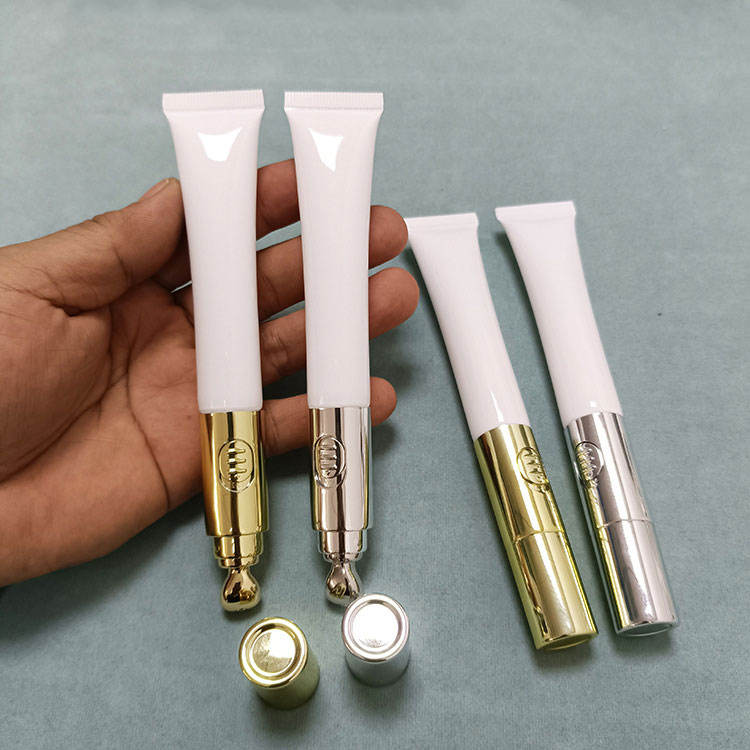 10ml 15gml 20ml Eye Cream Tube electric common alloy massage head gold and silver white hose