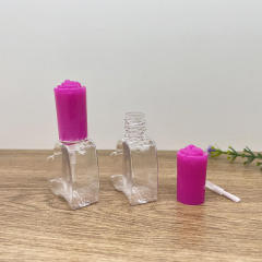 8ml oblique heart-shaped nail polish bottle children's plastic empty petg water-based nail polish bottle cosmetic bottle