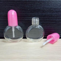5ml cheap mini oblate nail polish bottle for children PETG nail polish bottle with brush plastic