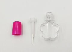 6-7ml plastic nail polish bottle water-based nail polish bottle plum blossom-shaped brush bottle PETG for children