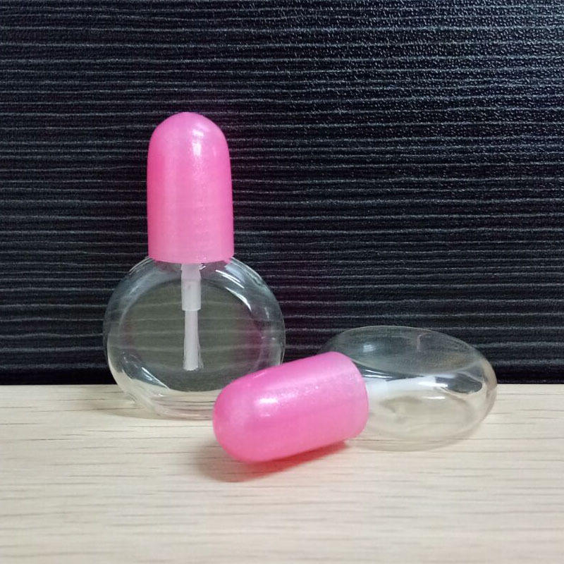 5ml cheap mini oblate nail polish bottle for children PETG nail polish bottle with brush plastic