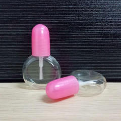 5ml cheap mini oblate nail polish bottle for children PETG nail polish bottle with brush plastic