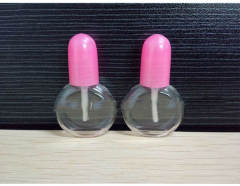 5ml cheap mini oblate nail polish bottle for children PETG nail polish bottle with brush plastic
