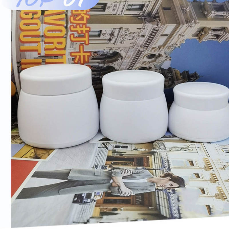 Stock Plastic PP White Frosted empty 15g 30g 50g cosmetic drug packaging bottles cream jar for Baby face cream