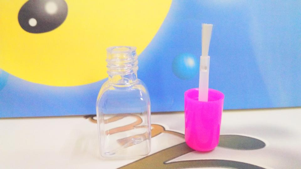 5Ml square plastic nail polish bottle, PETG environmental protection plastic nail polish bottle for children