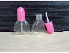 5ml cheap mini oblate nail polish bottle for children PETG nail polish bottle with brush plastic