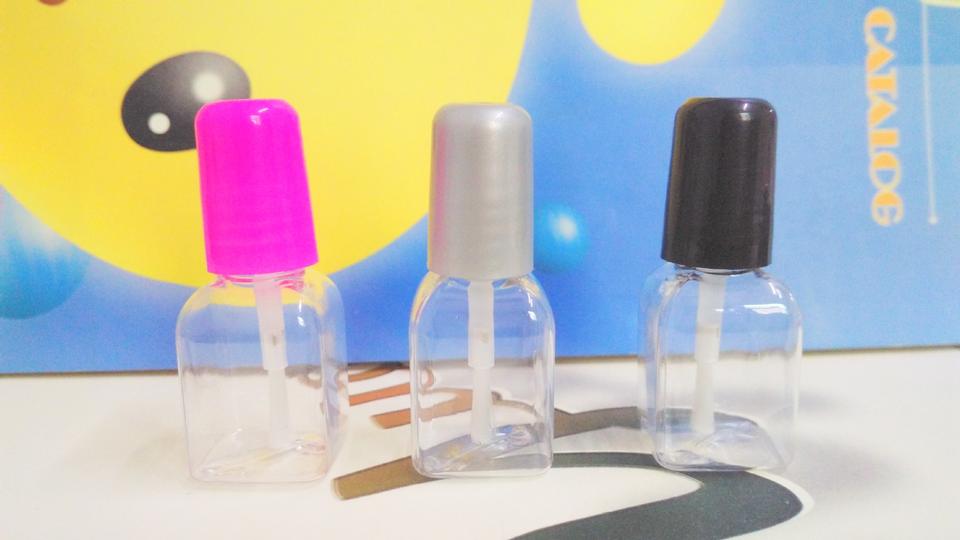 5Ml square plastic nail polish bottle, PETG environmental protection plastic nail polish bottle for children