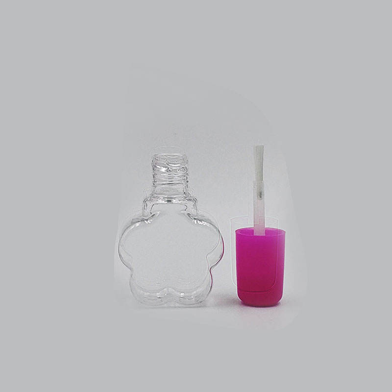 6-7ml plastic nail polish bottle water-based nail polish bottle plum blossom-shaped brush bottle PETG for children