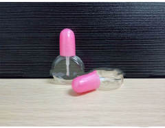 5ml cheap mini oblate nail polish bottle for children PETG nail polish bottle with brush plastic