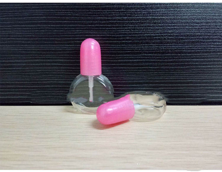 5ml cheap mini oblate nail polish bottle for children PETG nail polish bottle with brush plastic