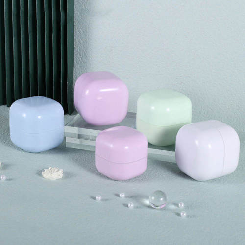 Cosmetic Packaging 20g 30g 50g Samples Jars Sub-bottling Bottles Pink Green Blue Macaron Square Cream Jar For Skin Care