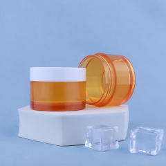Pet Plastic Clear Cosmetic plastic jars with lidsTop Lid for Cream Skin Care Packaging Lip Scrub Container