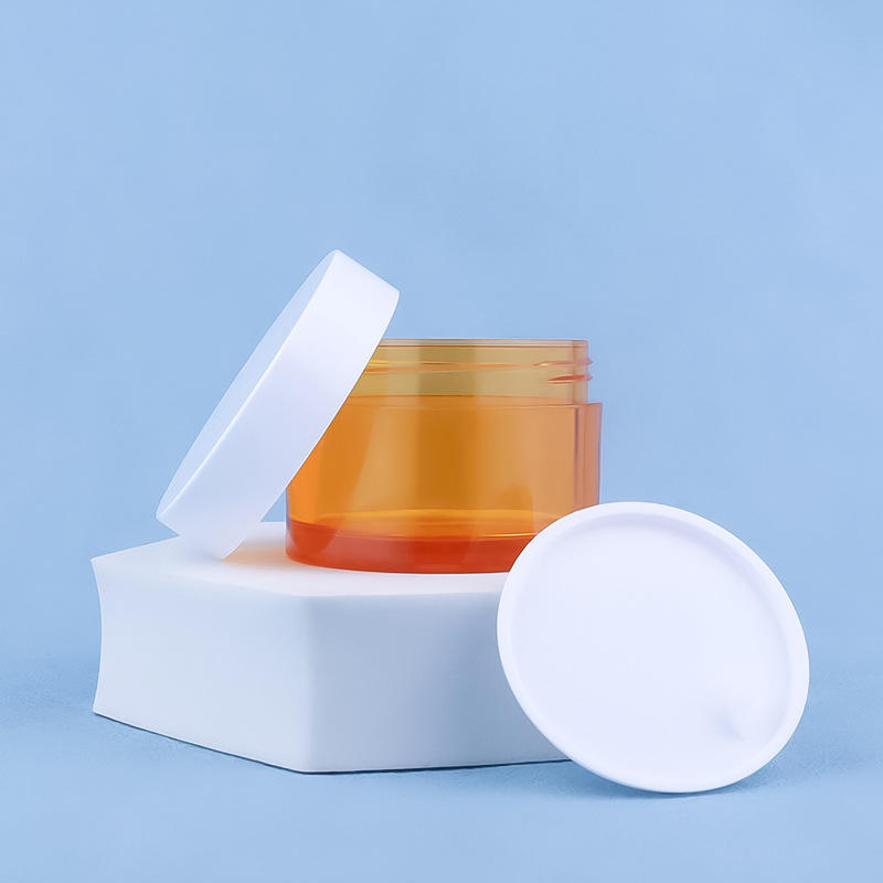 Pet Plastic Clear Cosmetic plastic jars with lidsTop Lid for Cream Skin Care Packaging Lip Scrub Container