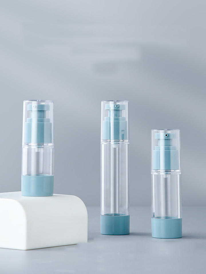 Transparent Cosmetic packing bottle 15ml 30ml 50ml plastic lotion emulsion airless pump container eye cosmetic plastic bottles