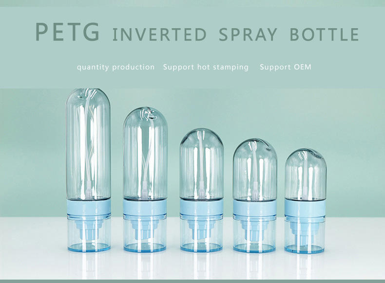 New Style 30ml 50ml 60ml pill capsule Round Clear Bottle Skincare Cosmetics Pump Tube plastic mist perfume spray bottle