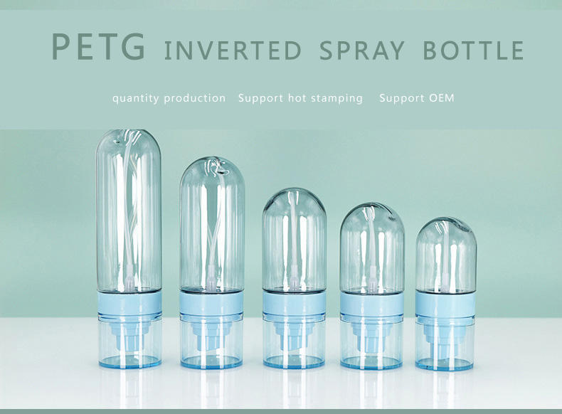New Style 30ml 50ml 60ml pill capsule Round Clear Bottle Skincare Cosmetics Pump Tube plastic mist perfume spray bottle