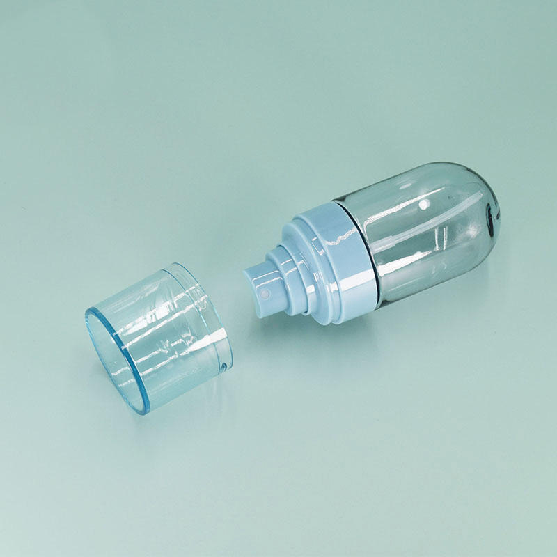 New Style 30ml 50ml 60ml pill capsule Round Clear Bottle Skincare Cosmetics Pump Tube plastic mist perfume spray bottle