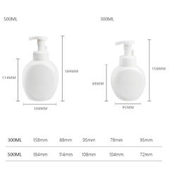 Sell well 300ml 500ml PET foam soap lotion empty plastic foaming pump bottle Empty Plastic Bottle