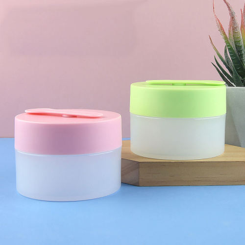 Wholesale Plastic PP 100g Body Lotion Matte Cosmetic Cream Jar Container Cosmetic Jars With Spoon