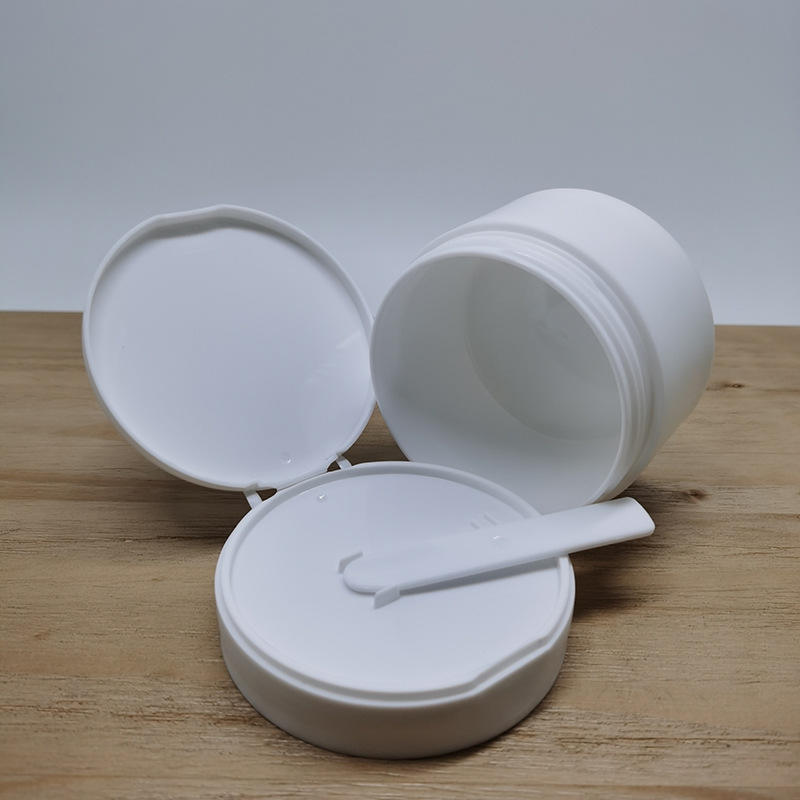 Plastic cream container powder jar custom PP cosmetic jars with flip cap for skincare package wild-mouth bottle