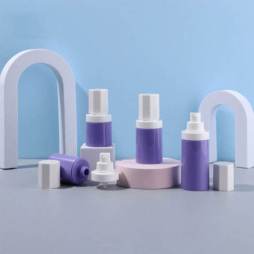 Custom 15ml 30ml 50ml Round Empty Skincare Packaging Cosmetic Lotion Pump Bottle Cosmetic Pump Bottle Bottle with Airless Pump