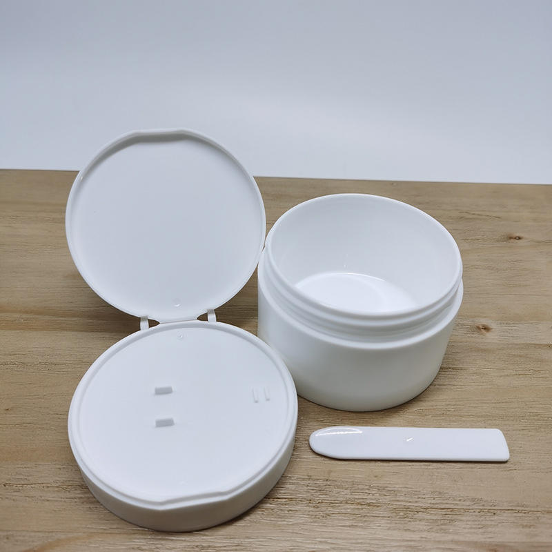 Plastic cream container powder jar custom PP cosmetic jars with flip cap for skincare package wild-mouth bottle