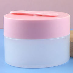 Wholesale Plastic PP 100g Body Lotion Matte Cosmetic Cream Jar Container Cosmetic Jars With Spoon
