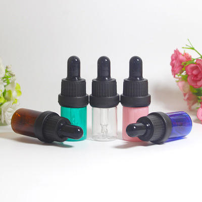 Wholesale Empty Clear Cosmetic GLass Essential Oil Bottle With Dropper Glass Dropper Bottle