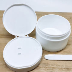 Plastic cream container powder jar custom PP cosmetic jars with flip cap for skincare package wild-mouth bottle