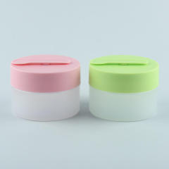 Wholesale Plastic PP 100g Body Lotion Matte Cosmetic Cream Jar Container Cosmetic Jars With Spoon