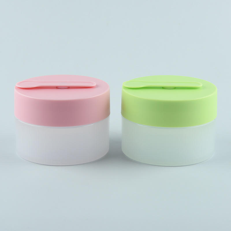 Wholesale Plastic PP 100g Body Lotion Matte Cosmetic Cream Jar Container Cosmetic Jars With Spoon