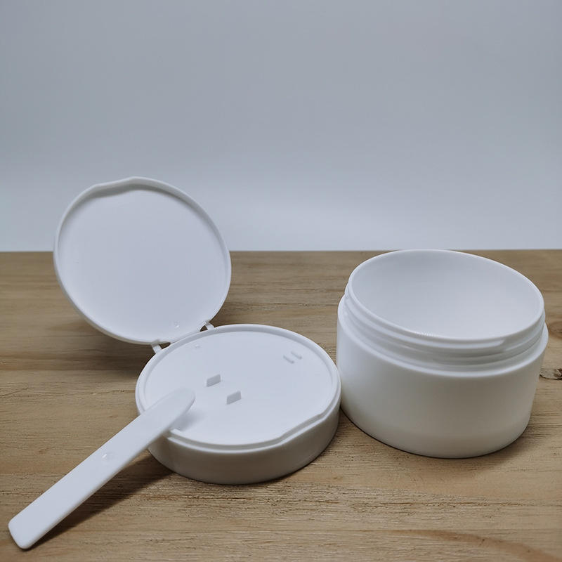Plastic cream container powder jar custom PP cosmetic jars with flip cap for skincare package wild-mouth bottle