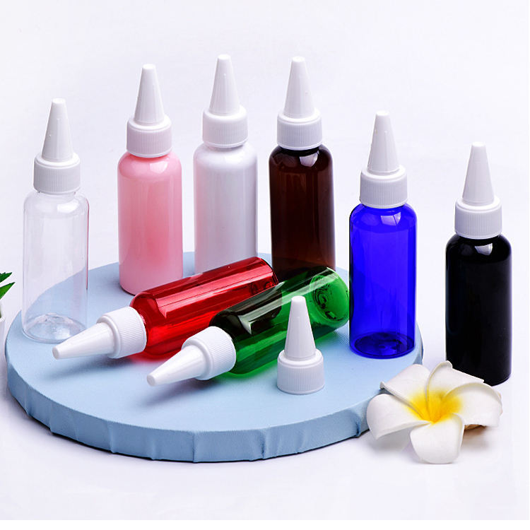 50ml ml pet plastic extrusion bottle with pointed nozzle packaging bottle