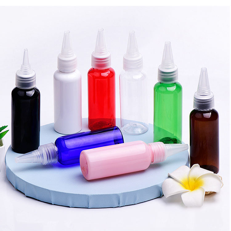 50ml ml pet plastic extrusion bottle with pointed nozzle packaging bottle