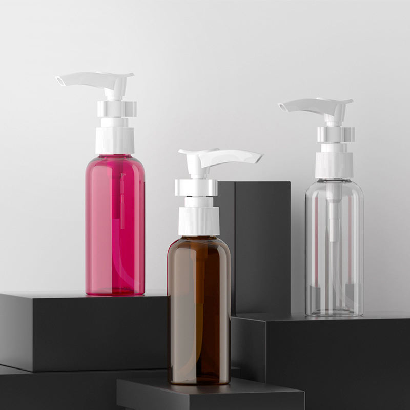 50ml socket pump emulsion bottle with long mouth and duckbill bottle with portable alcohol spray bottle