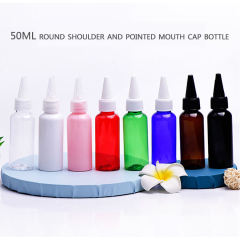 50ml ml pet plastic extrusion bottle with pointed nozzle packaging bottle