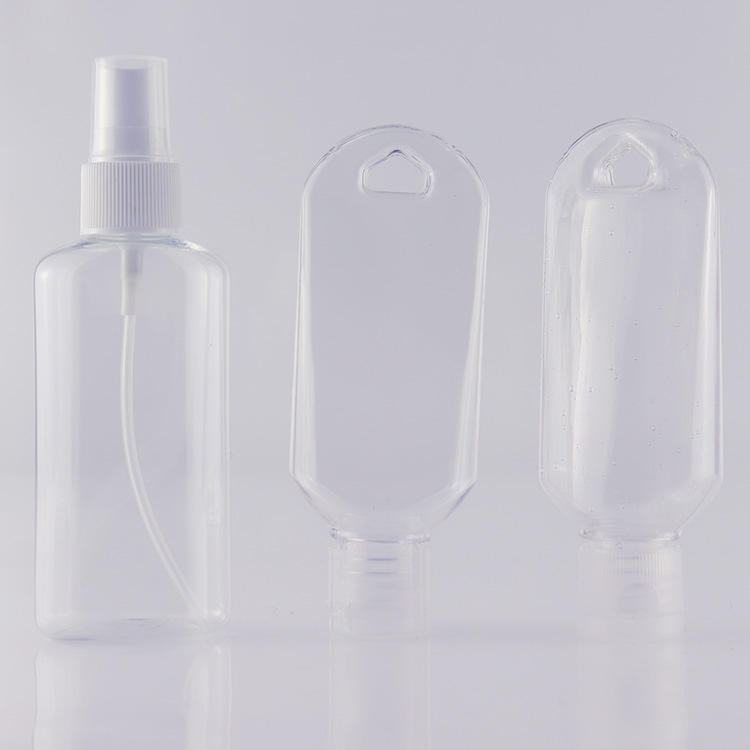 30ml PET high transparent barbed bottle ring buckle portable antibacterial hand gel bottle