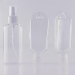 30ml PET high transparent barbed bottle ring buckle portable antibacterial hand gel bottle