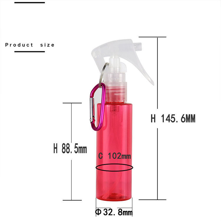 PET empty mini alcohol plastic mouse trigger atomizer spray bottle with hook