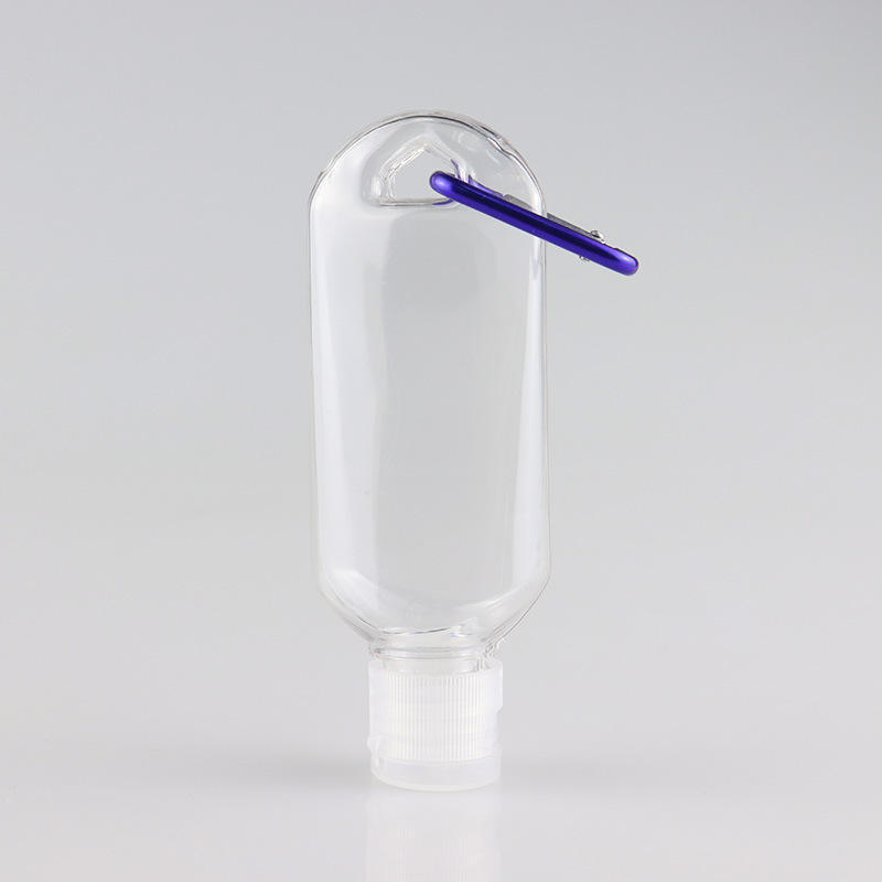 30ml PET high transparent barbed bottle ring buckle portable antibacterial hand gel bottle