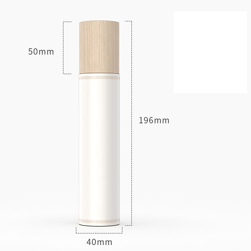 New product flat shoulder frosted perfume glass spray bottle with bamboo lids