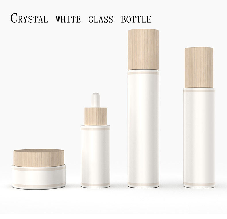 New product flat shoulder frosted perfume glass spray bottle with bamboo lids