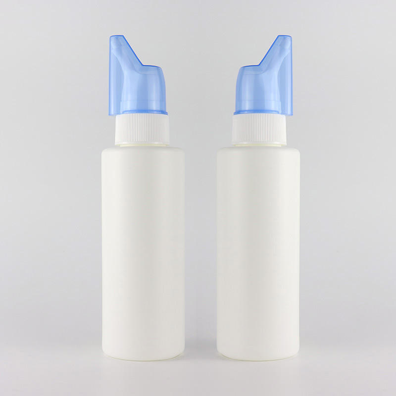 Manufacturer 30ml 50ml 60ml 70ml 100ml 200ml HDPE White Nasal Spray Bottle Rhinitis Sinusitis Spray Bottle Saline Spray Bottle