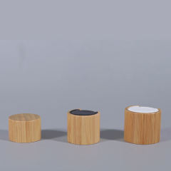 Wood Products Cosmetic Packaging Bottle Cap Wooden Screw Cap Bamboo Screw Top Lid Bottle Cap Bamboo