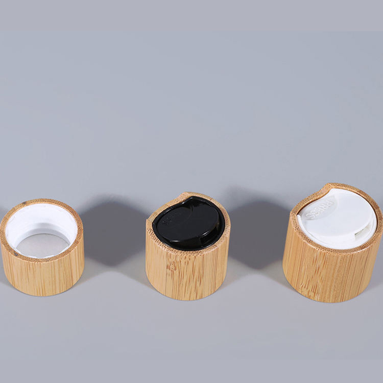 Wood Products Cosmetic Packaging Bottle Cap Wooden Screw Cap Bamboo Screw Top Lid Bottle Cap Bamboo