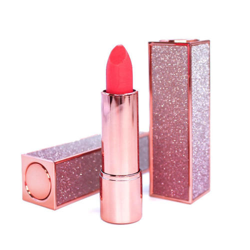 Queen lipstick tube square super-flashing pink empty tube spring pressed lipstick tube packaging material