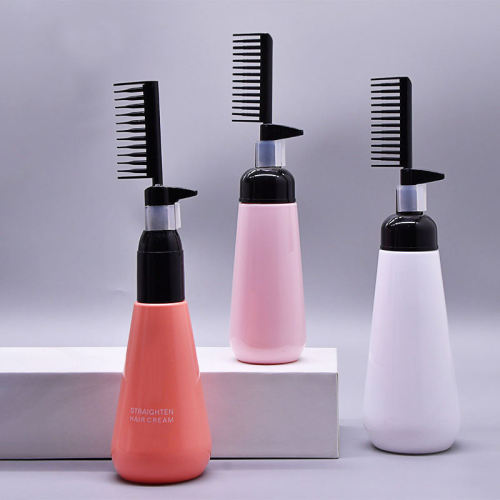 Hot sale 150ml 250ml Pull-Free And Clip-Free PressComb Hair Straightening Type Hair Dye Bottle