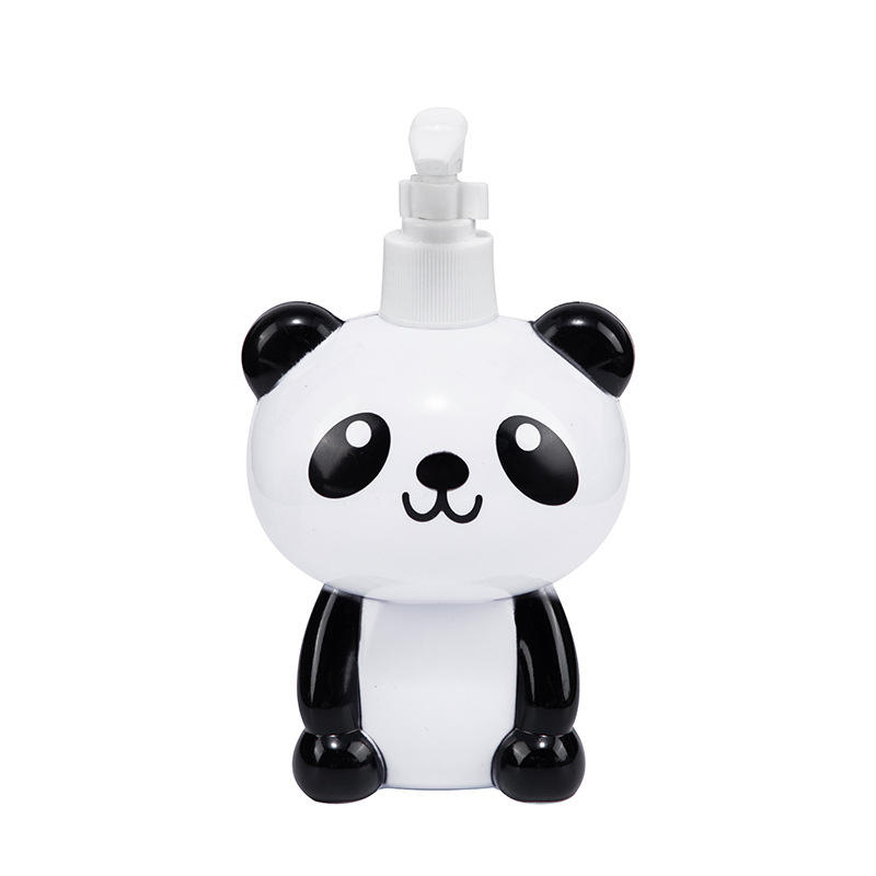 Hot cartoon frog shaped children's shower gel bottle shampoo bottle PVC panda shaped plastic animal lotion bottle.