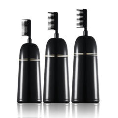 Empty Professional Hair Perming Comb Bottle Hair Dye Coloring Bottle black Color Applicator Brush Comb Bottle